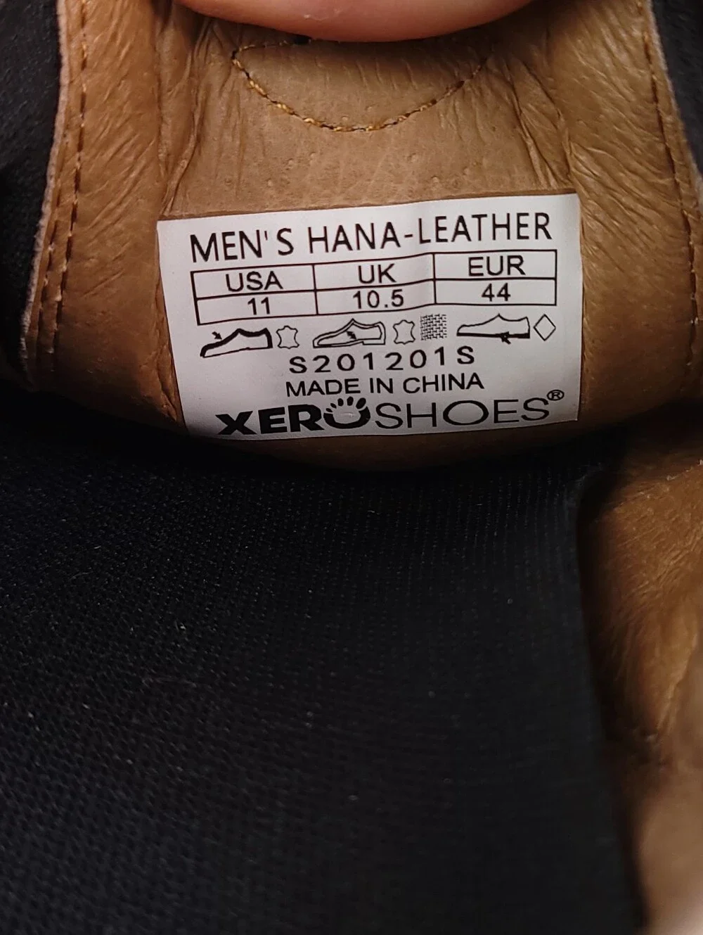 Xero Shoes Mens 11 Hana Minimalist Barefoot Shoes Black Leather